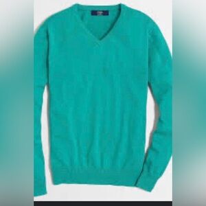 J Crew  Men’s Cotton Cashmere Blend V-neck Sweater Size M